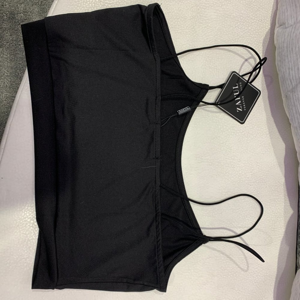 Black crop top tank - Picture 2 of 3